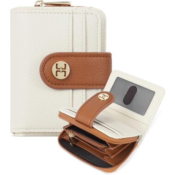 Handbags - Small Wallet, Card Holder Vegan Leather Beige Brown